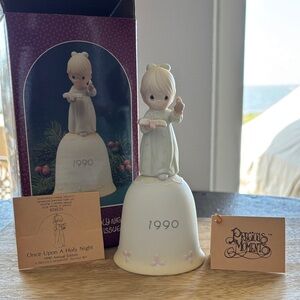 Precious Moments “Once Upon A Holy Night” Porcelain Bell Figurine